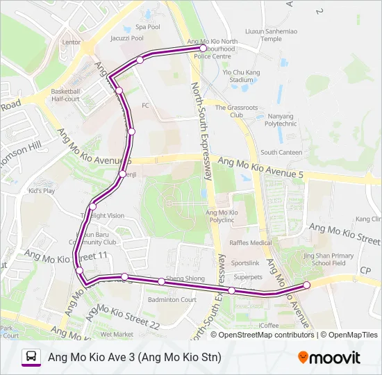 公交268B路的线路图