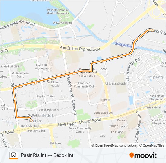 17 bus Line Map