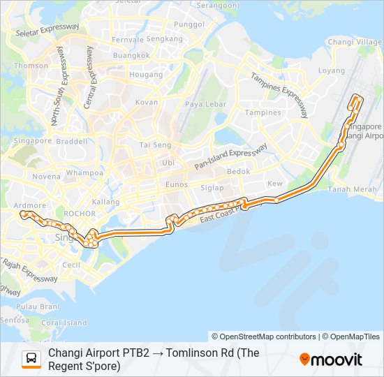 公交36A路的线路图