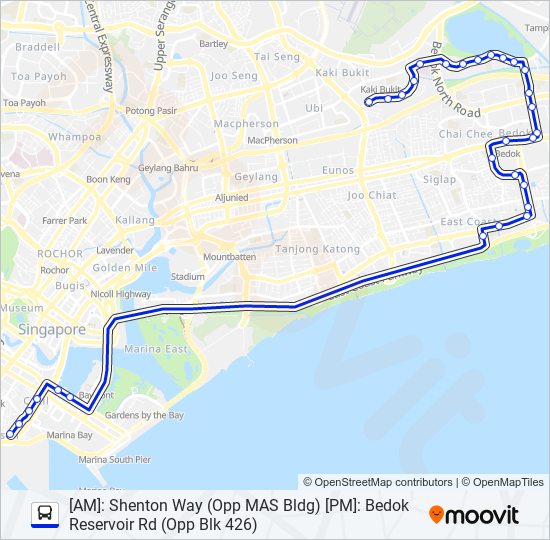 621 bus Line Map