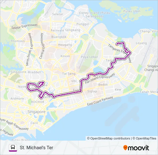 公交21路的线路图