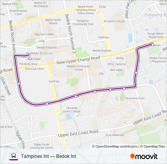 38 bus Line Map