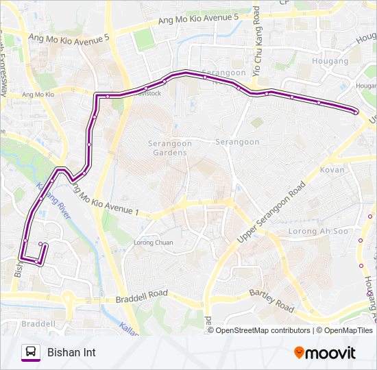 55 bus Line Map