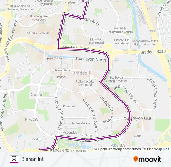 公交57路的线路图