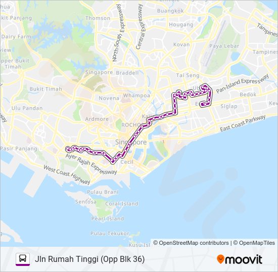 Bus 63 Route Map 63 Route: Schedules, Stops & Maps - Jln Rumah Tinggi (Opp Blk 36) (Updated)