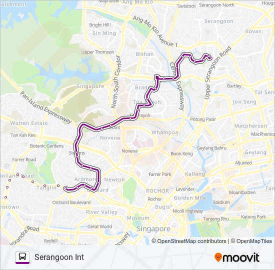 Bus 105 Route Map 105 Route: Schedules, Stops & Maps - Serangoon Int (Updated)