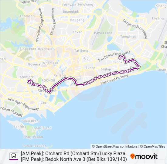14E Bus Line Map