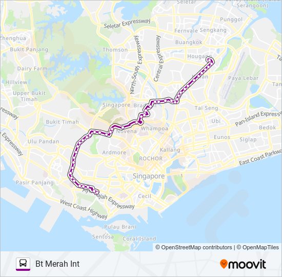 153 bus Line Map