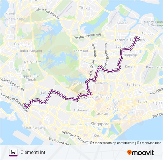 156 bus Line Map