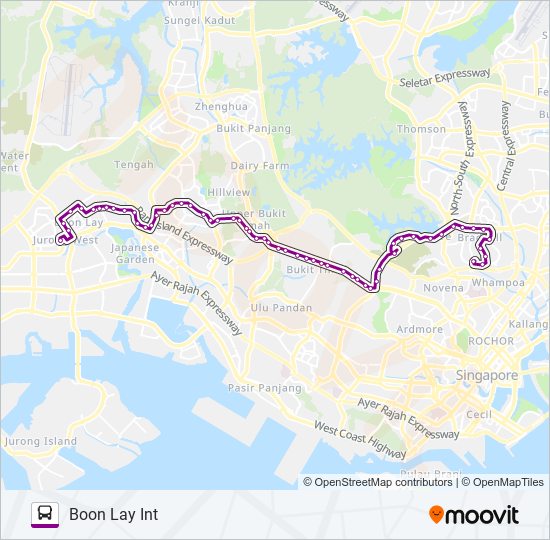 157 bus Line Map