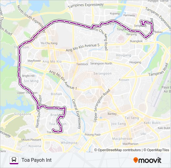 163 Bus Line Map