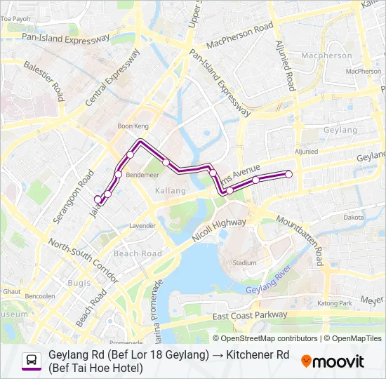 公交21A路的线路图