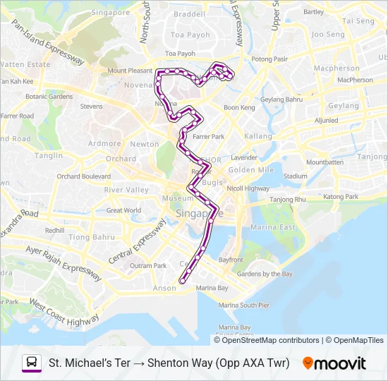 公交131A路的线路图