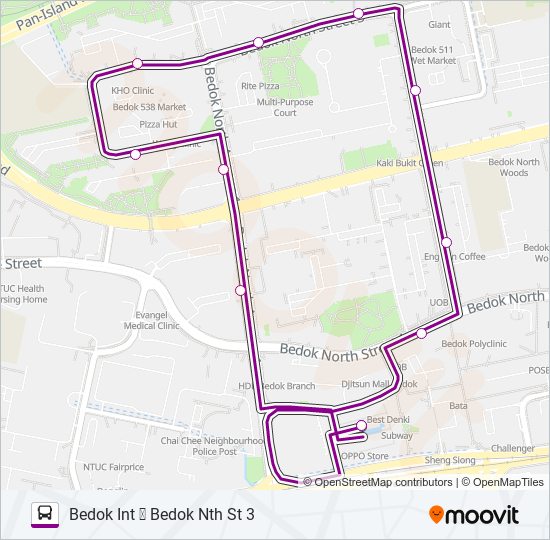 225G bus Line Map
