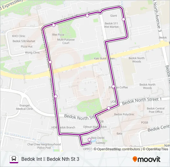 公交225W路的线路图