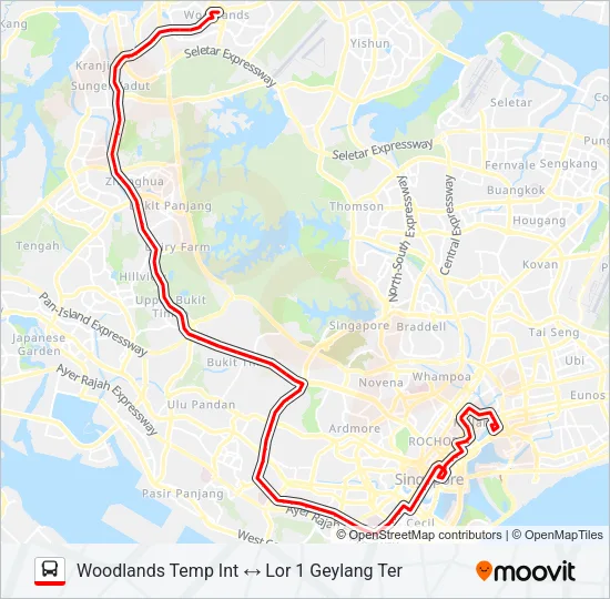 公交961路的线路图