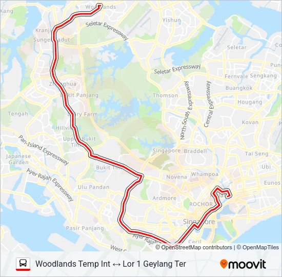 公交961路的线路图