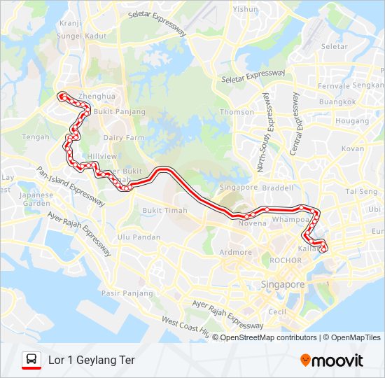 985 Bus Line Map