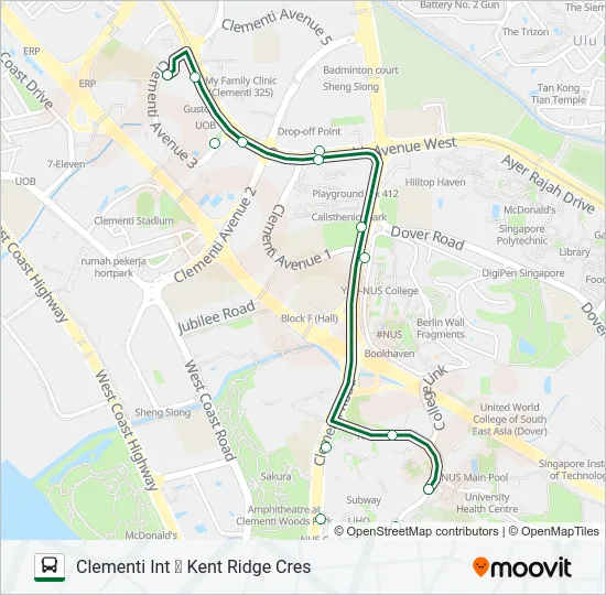 公交96路的线路图