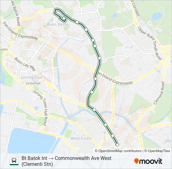 106A bus Line Map