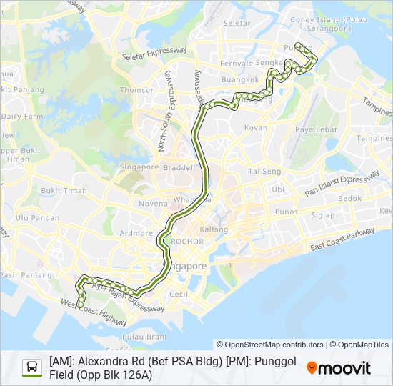 729 bus Line Map