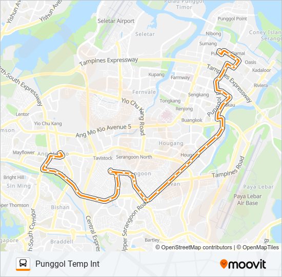 Bus 136 Route Map 136 Route: Schedules, Stops & Maps - Punggol Temp Int (Updated)