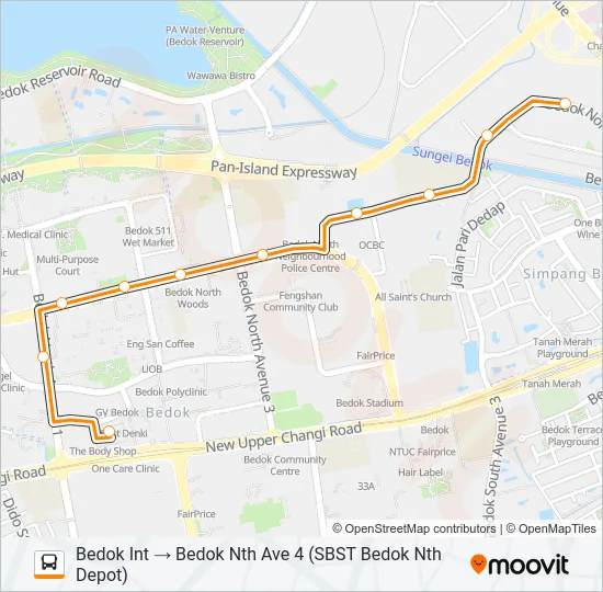 公交17A路的线路图