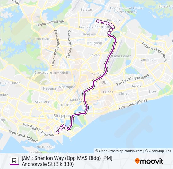 654 bus Line Map