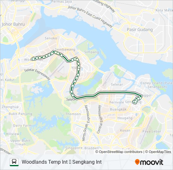 965 bus Line Map