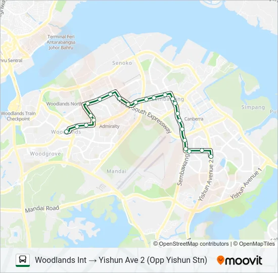 公交858A路的线路图