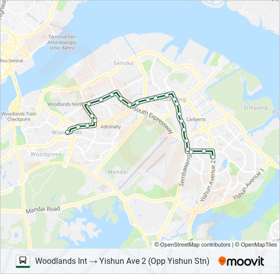858A bus Line Map