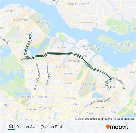 969A Bus Line Map