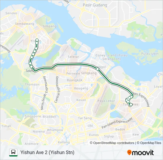 公交969A路的线路图