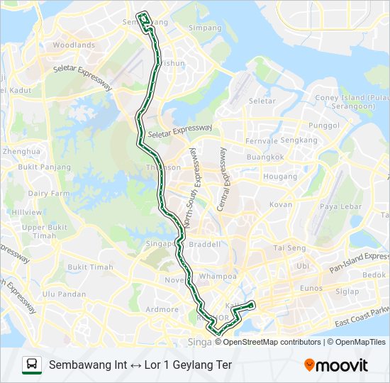 980 Bus Line Map