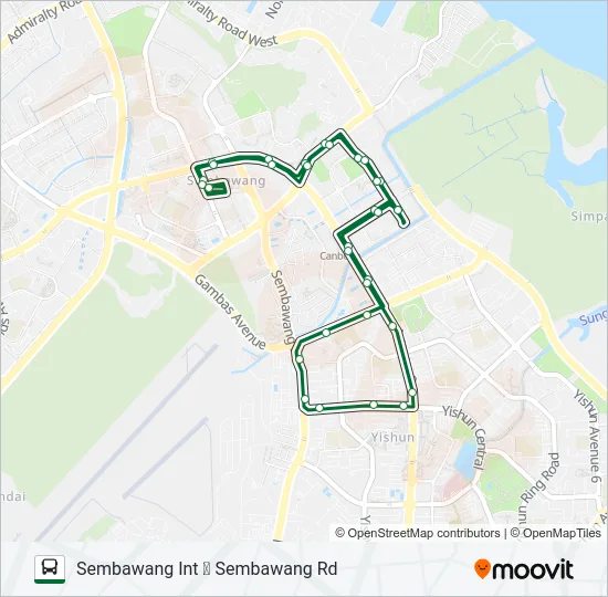 883M Bus Line Map