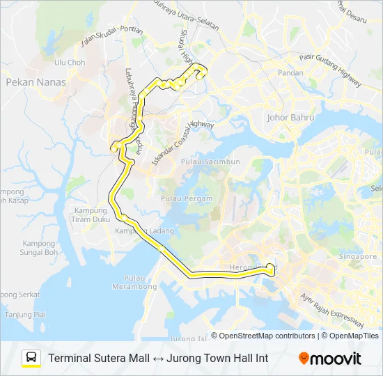 公交CW4S路的线路图