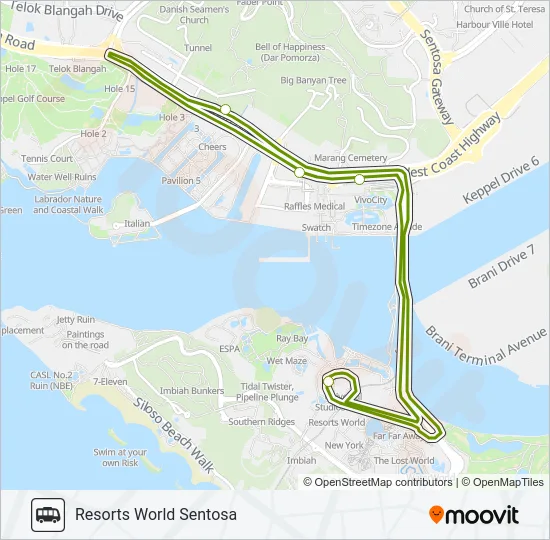 公交RWS8路的线路图