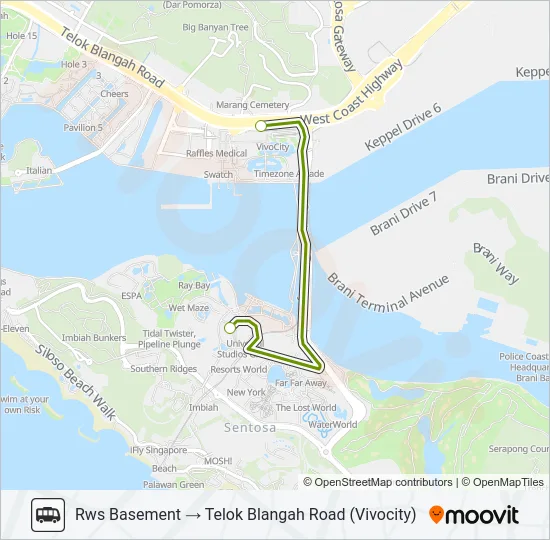 公交RWS8路的线路图