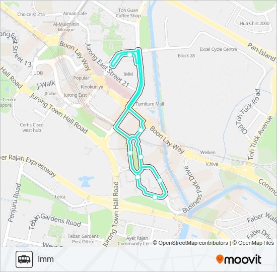 IMM SHUTTLE BUS bus Line Map