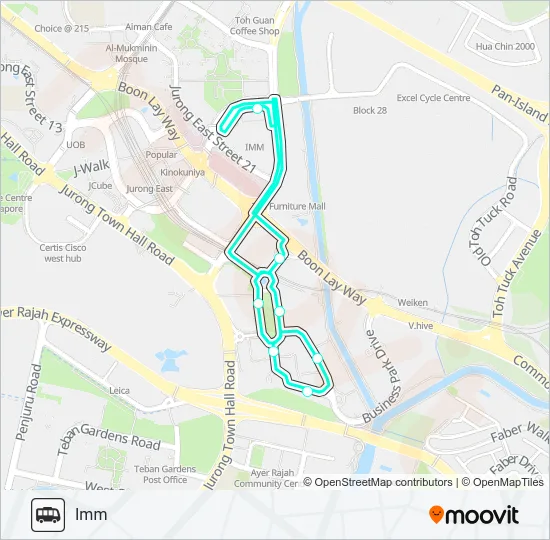 公交IMM SHUTTLE BUS路的线路图