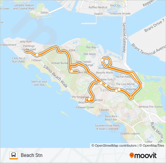 公交BUS A路的线路图