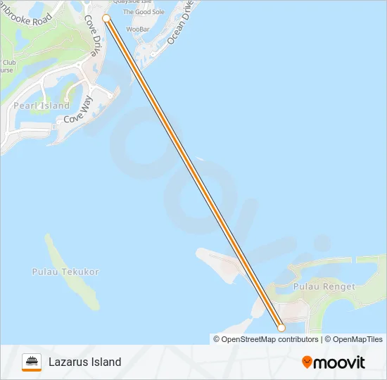 轮渡SENTOSA FERRY路的线路图
