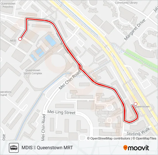 公交MDIS SHUTTLE路的线路图