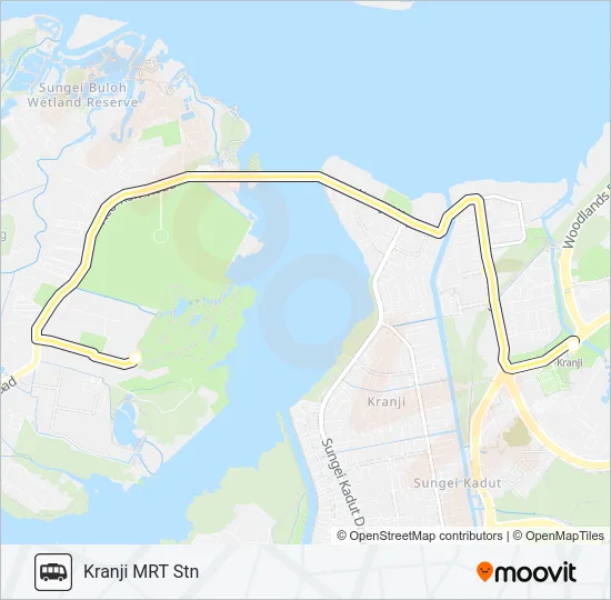 公交NSRCC KRANJI SHUTTLE路的线路图