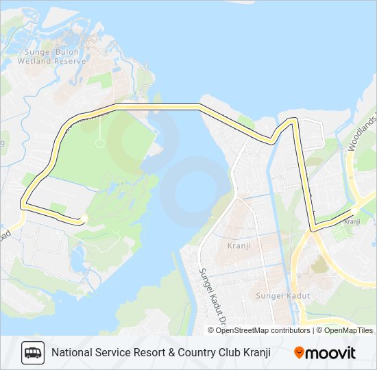 NSRCC KRANJI SHUTTLE Bus Line Map
