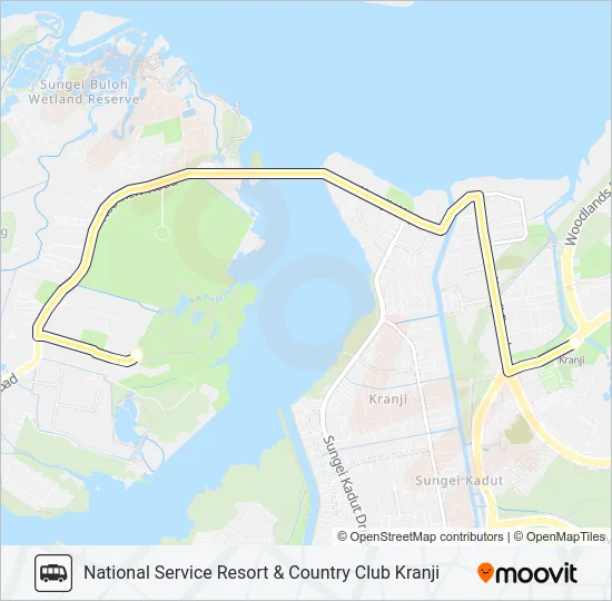 公交NSRCC KRANJI SHUTTLE路的线路图