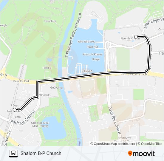 SHALOM B-P CH SHUTTLE Bus Line Map