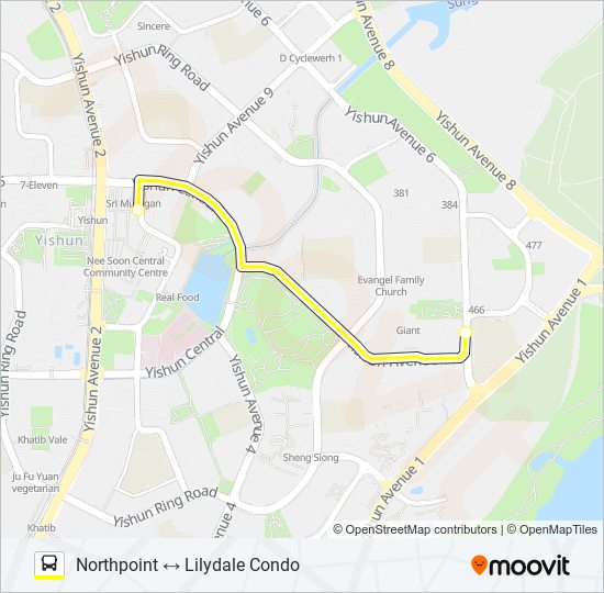 LILYDALE CONDO SHUTTLE bus Line Map