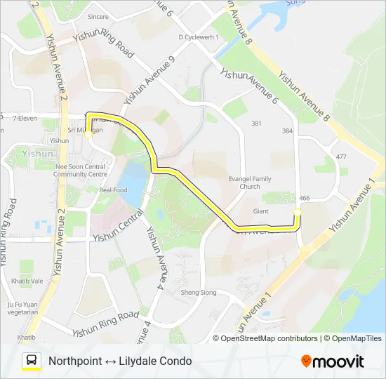 公交LILYDALE CONDO SHUTTLE路的线路图