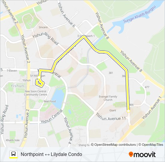 LILYDALE CONDO SHUTTLE Bus Line Map